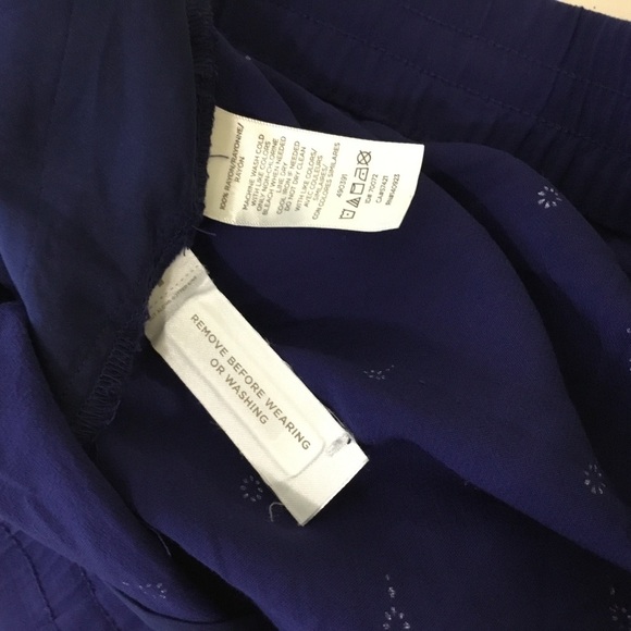 Loft Rayon Drawstring Shorts Pull On Blue Size M - Picture 4 of 4